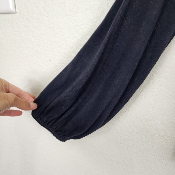 BCBGeneration Black Boho Embroidered Neckline Top Size S - Picture 4 of 9